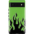 Green Flames Pixel Cases